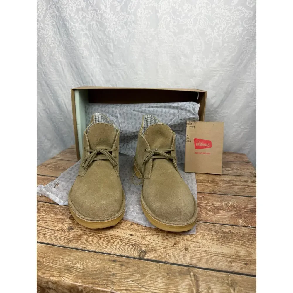 Clarks Originals Men’s Desert Boot Tan/Sand Suede Chukka Boots Lace Up Size 9